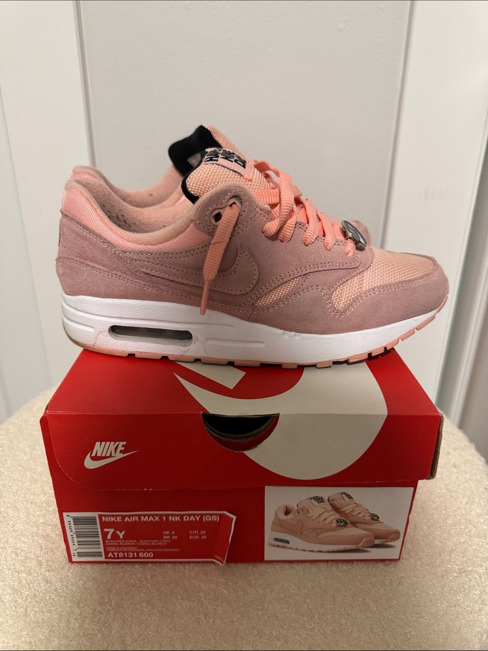 Nike Air Max 1 Have a Nike Day Bleached Coral 7Y (GS)